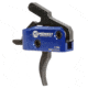 Midwest Industries Enhanced AR15 Drop in Trigger, Curved, 3.5lb Pull, Single Stage w/ Anti Walk Pins, Black/Blue, MI-TRIGGER-C