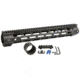 Midwest Industries High Combat Rail Handguard, DPMS LR-308, 15 in, M-LOK, .210 Tang Height, Anodized, Black, MI-CR308-15