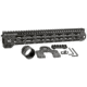 Midwest Industries MI-G4M One Piece Free-Float AR Handguard, 13.375in Length, M-LOK, 6061 Aluminum, Anodized, Black, MI-G4M13.375