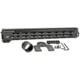 Midwest Industries MI-G4M One Piece Free-Float AR Handguard, 15in Length, M-LOK, 6061 Aluminum, Anodized, Black, MI-G4M15