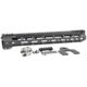 Midwest Industries MI Ultra Lightweight Titanium One Piece Free Float Handguard, M-LOK compatible, Black, 14in, MI-ULW14