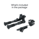 MIGHTY TACTICAL BP-01 Bipod, 6.2-6.7in Height Range, Picatinny/Weaver Mount, Black, MT-BP-01
