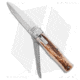 Mikov 241 Predator Automatic Folding Knife, 3.75in, 420, Dagger Blade, Horn, Brown/White Handle, Brown/White/Steel, 8.50 inch, BHQ-183428