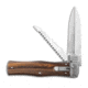 Mikov Mikov 241 Predator Leverlock Automatic Knife Saw Wood 3.7" Polish, Wood, 420, adult, BHQ-33105