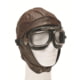 MIL-TEC Leather Aviation Helmet, Brown, Small, 12425009-902