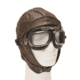 MIL-TEC Leather Aviation Helmet, Brown, Medium, 12425009-903