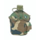 MIL-TEC Plastic Canteen w/Cup &amp; Cover, Woodland Camo, 1 liter, 14506020