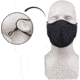 MIL-TEC Poly/Cotton Face Mask, Black, Adjustable, 12670002