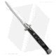 Milano 13 Italian Stiletto Automatic Folding Knife, 6.00in, Stainless Steel, Spear Point Blade, Polymer, Black Handle, Black/Gray, 13.00 inch, BHQ-193390