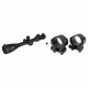 Millett 4-16x50 Tactical Rifle Scope, Matte Black w/ Illuminated Mil-Dot Bar Reticle BK81001 w/ Millett 30mm Tactical Detachable Ring, Medium, Matte Black DT00715