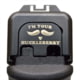 MILSPIN I'm Your Huckleberry Slide Back Plate, Glock 1-5/19X ex. G42/G43/G43X/G48, Black Cerakote on Brass, 111121012F
