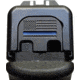 MILSPIN Thin Slide Back Plate, Glock 43/43x/48, Gen 1-5, Thin Blue Line on Stainless Steel, 111211A014