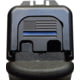 MILSPIN Thin Slide Back Plate, Glock Models, Gen 1-5, Thin Blue Line on Stainless Steel, 111111A014