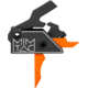 Mimtac Drastic AR-9 9mm PCC Drop-in Touch Trigger, Orange/Black, Small, DR9-ORG-02