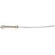 Miscellaneous Dragon Sword,26.5in,Sharpened Stainless Blade,White Composition Handle Black/Silver Trim M3594