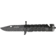 Miscellaneous Linerlock Folding Knife,3.5in,Clip Point Blade,Black Textured Alum Handles With Gun Metal Gray Anodized Accent M4149