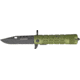 Miscellaneous Linerlock Folding Knife,3.5in,Clip Point Blade,OD Green Anodized Textured Alum Handle M4147