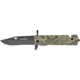Miscellaneous Linerlock Green Digital Folding Knife,3.5in,Clip Point Blade,Green Digital Camo Textured Alum Handle M4145