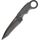 Miscellaneous Neck Fixed Blade Knife,3.375in,Tanto Blade,Gray Nylon Cord Wrapped Handle M4237