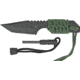 Miscellaneous Small Survival Fixed Blade Knife,3.125in,Tanto Blade,Green Cord Wrapped Handle M3372