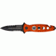Miscellaneous Speed Assisted EMS Rescue Folding Knife,3.375in,Spear Point Blade,Grooved Orange Anodized Alum Handle M3858
