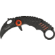 Miscellaneous Speed Assisted Karambit Folding Knife,2.25in,Black Coated Stainless Blade,Black Anodized Alum Handle/Orange Trim M4086