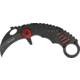 Miscellaneous Speed Assisted Karambit Folding Knife,2.25in,Black Coated Stainless Blade,Black Anodized Alum Handle/Red Trim M4060
