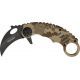 Miscellaneous Speed Assisted Karambit Folding Knife,2.25in, Black Coated Stainless Blade,Tan Digital Camo Anodized Alum Handle/Black Trim M4084