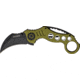 Miscellaneous Speed Assisted Karambit Folding Knife,2.375in,Assisted Opening Curved Blade,Olive Green Anodized Alum Handle M3837