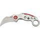 Miscellaneous Speed Assisted Karambit Folding Knife,2.375in,Assisted Opening Curved Blade,Silver Anodized Alum Handle M3840