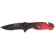 Miscellaneous Speed Assisted Two Tone Folding Knife,3.25in,Drop Point Blade,Black And Red Anodized Alum Handle M3894