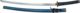 Miscellaneous Traditional Sword Blue,26.125in,Sharpened Steel Blade,Blue Composition Handle M2991