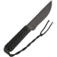 Mission CSP A2 Black Cord Wrap Fixed Blade Knife, 5.25in, A2 Tool Steel, Drop Point, Black, Cord Wrapped Handle MS1901