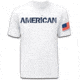 Mission First Tactical American T-Shirt, White, Small MFTAMT-WH-S