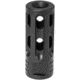 Mission First Tactical Evolv AR15 Muzzle Device 2, w/pre drilled tapping hole, Black, E2ARMD2RSC