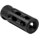 Mission First Tactical Evolv AR15 Muzzle Device 2, w/pre drilled tapping hole, Black, E2ARMD2RSC