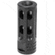 Mission First Tactical Evolv AR15 Muzzle Device 2, w/pre drilled tapping hole, Black, E2ARMD2RSC