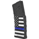 Mission First Tactical Extreme Duty Rifle Magazine, AR15, 5.56x45mm/.223 Rem/.300 AAC, 30 Rounds, Blue Line Flag, EXDPM556D-AMB1-30RD