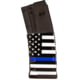 Mission First Tactical Extreme Duty Rifle Magazine, AR-15, 5.56x45mm/.223 Rem/.300 AAC, 30 Round, Blue Line Flag, 1 Pack, Polymer, EXDPM556D-AMB1-30RD