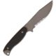 Mission MPS-Ti Fixed Blade Knife, 5in, Partially Serrated, Black G10 Onlay Handle, MPS10T25SXGBL