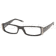 Miu Miu Eyeglasses MU10EV with Rx Prescription Lenses 1AB1O1-4917 - Gloss Black 