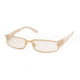 Miu Miu MU66EV Progressive Eyeglasses - Shiny Brass Demo Lens Frame w/ 50 mm Diameter Lenses, 7OE1O1-5016