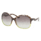 Miu Miu Sunglasses MU06LS SBZ4M1-5916 - Brown Tortoise On Green Frame, Green Gradient Lenses, 59mm Lens Diameter