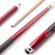 Mizerak 57in Two-Piece Hardwood Cue, Red, P1862R