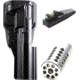 MK Series Holster with .365 in Fiber Optic Green Sight and 1in Pac-Lite Compensator, Silver