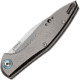 MKM Fara Slip Joint by Mercury Folding Knife, 3in Satin Bohler M390 SS Blade, Gray Titanium Handle, Slip Joint, Made In Italy By Mercury, Black Leather Pouch, Designed By Lucas Burnley, MKMY01-T