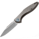 MKM Fara Slip Joint by Mercury Folding Knife, 3in Satin Bohler M390 SS Blade, Gray Titanium Handle, Slip Joint, Made In Italy By Mercury, Black Leather Pouch, Designed By Lucas Burnley, MKMY01-T