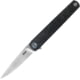 MKM Flame Framelock Drop CF Folding Knife, 2.88" satin finish Bohler M390 stainless drop poin, Marbled carbon fiber handle with Sandblast finish , MK FL01-FCT
