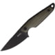 MKM Makro 1 Black Fixed Blade Knife, 6.5in Overall, 2.88in Black Oxide Bohler M390 Stainless Drop Point Blade, Green Micarta Handle, Leather Belt Sheath, MK MA01-GCB