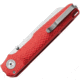 MKM Miura Button Lock Folding Knife, 2.75in, Stonewash Fnish CPM MagnaCut Stainless Sheepsfoot Blade, Red Textured Aluminum Handle., MK MI-ARD